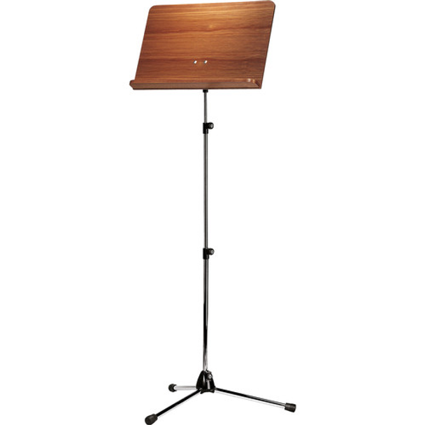 K&M 11841.000.02 Chrome Stand, walnut wooden desk