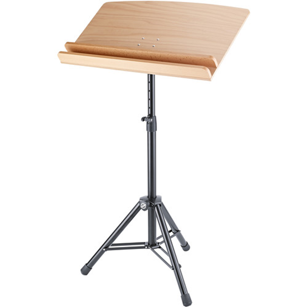 K&M 12334.000.00 Beech Natural Orchestra Conductor Stand Desk