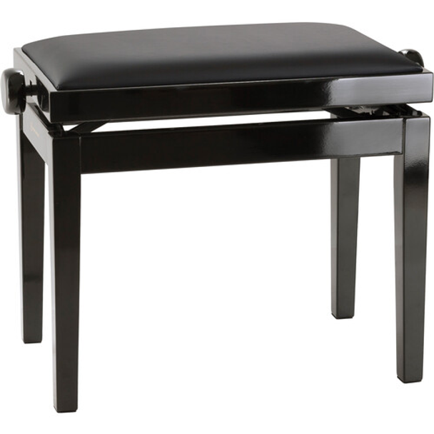 K&M 13971.200.21 Black Gloss / Leatherette Complete Piano Bench