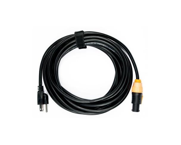  American DJ SIP1MPC25 is a 25FT (7.6m) IP65 power twist lock to standard 3-prong Edison plug cable.