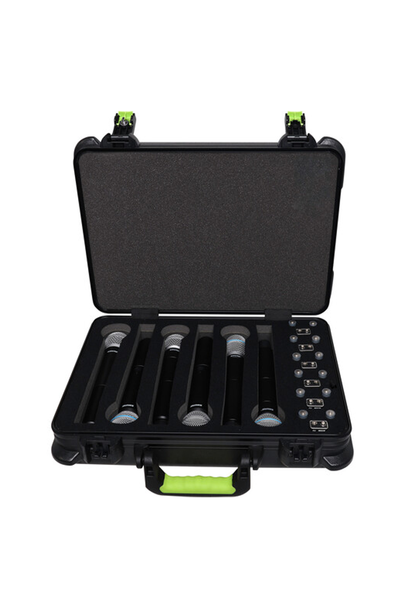 Shure SH-MICCASEW06 Molded Case with Drops for 6 Wireless Microphones and TSA-Approved Latches