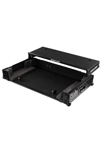 RANE FOUR Black Label 1U Flight Case with Glide Style Laptop Platform and Wheels