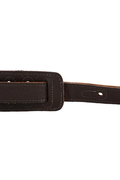 Levy's PM32BH-BRN 3.25" Wide Butter Leather Guitar Strap - Brown