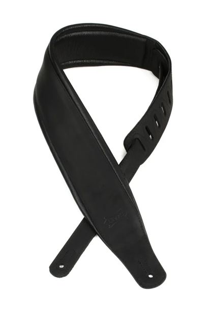 Levy's PM32BH-BLK 3.25" Wide Butter Leather Guitar Strap - Black