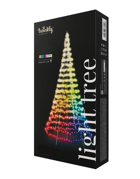 Twinkly Light Tree 3D (Multicolor + White edition) 19.6 feet 