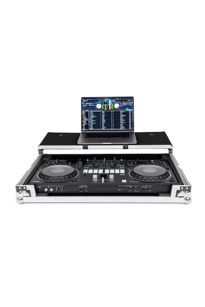 Headliner Flight Case DJ Controller Case for Pioneer DDJ-REV5 with Laptop Platform (Silver on Black)