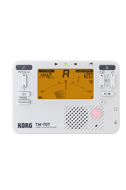 Korg TM-70T Handheld Tuner and Metronome (White)