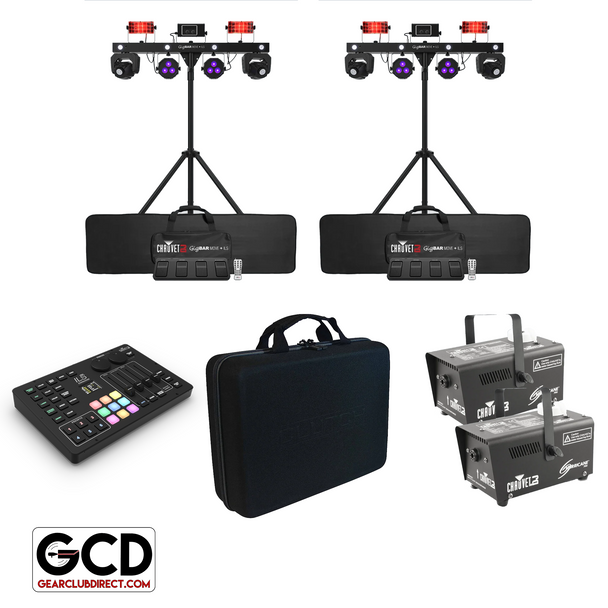 Chauvet DJ GigBAR Move + ILS Effect Lighting Systems Pair with ILS Command Controller & Fog Machines Package