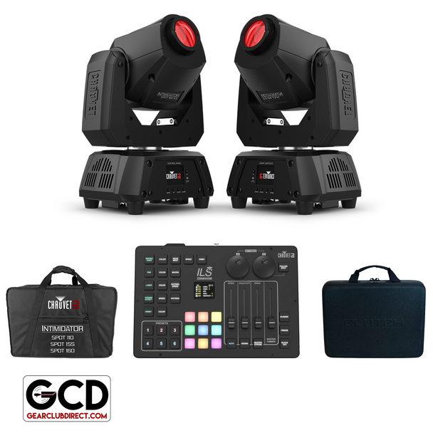 GCD Package 26: Chauvet DJ Intimidator Spot 160 ILS Compact Moving Head Lights Pair with ILS Command Lighting Controller Package 