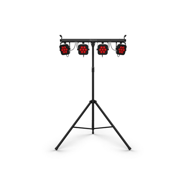 Chauvet DJ 4BAR Hex ILS 6-in-1 RGBAW+UV LED Complete Wash Lighting Solution 2-Pack with H1000 Fog Machine Package