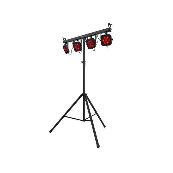 Chauvet DJ 4BAR Hex ILS 6-in-1 RGBAW+UV LED Complete Wash Lighting Solution 2-Pack with H1000 Fog Machine Package