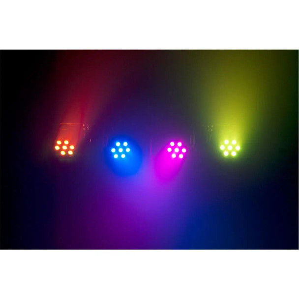 Chauvet DJ 4BAR Hex ILS 6-in-1 RGBAW+UV LED Complete Wash Lighting Solution 2-Pack with H1000 Fog Machine Package