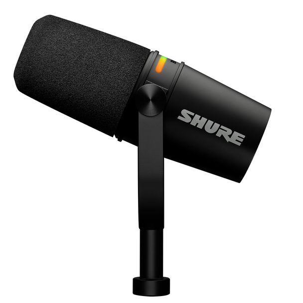 Shure MV7+-K Podcast XLR/USB Microphone Bundle with Gator Desktop Stand (Black) 