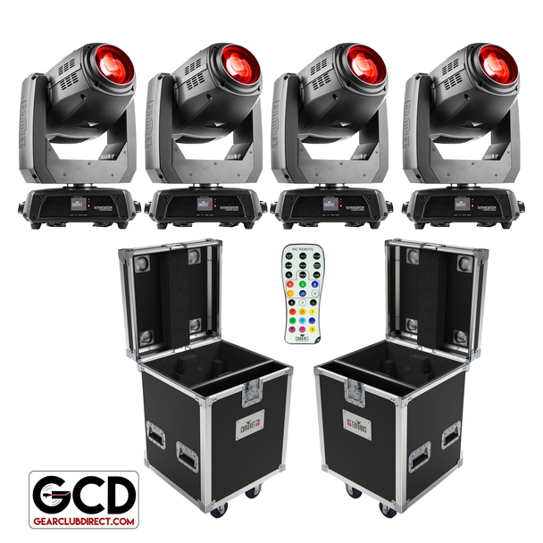 Chauvet DJ Intimidator Beam 140SR Cutting Edge Moving Heads & Road Cases Package