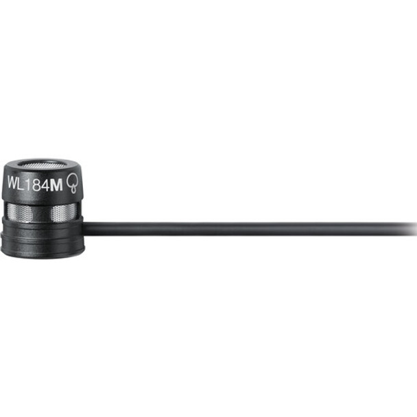 Shure WL184m Low-Profile Supercardioid Lavalier Microphone with LEMO 3-Pin Connector (Black) 