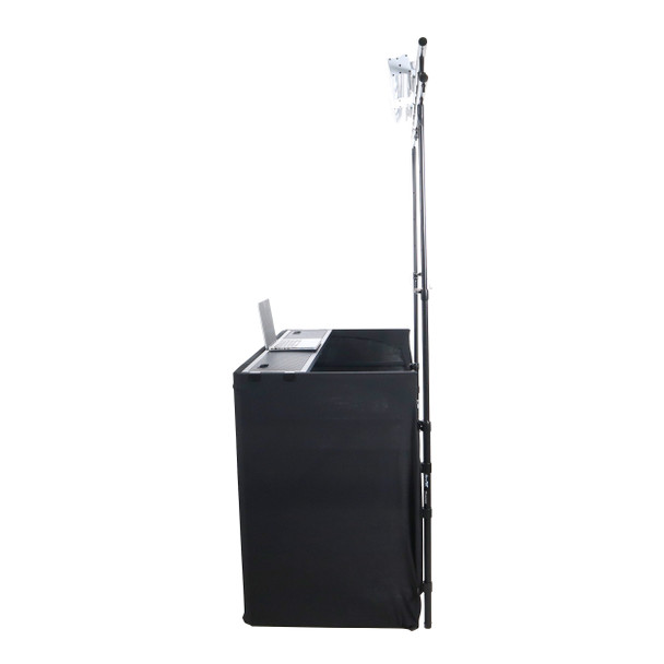 ProX MESA MEDIA & MESA TRUSS PACKAGE Full DJ Workstation Includes Truss TV Bracket Mount White & Black Scrims and Carry Bag
