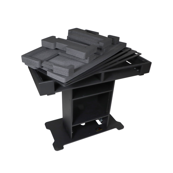 ProX DJ Control Tower in Black, w/ 2 Flight case Fits (2x CDJ3000-A9) / (2x Rane12 -72) / Opus Quad