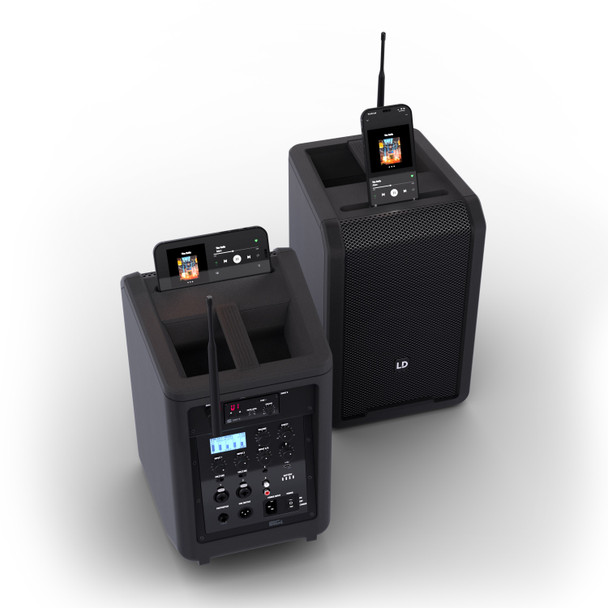 LD Systems ANNY 8 Portable Battery-Powered 8" Bluetooth PA Speaker with Mixer and Bodypack/Headset Mic (Black)