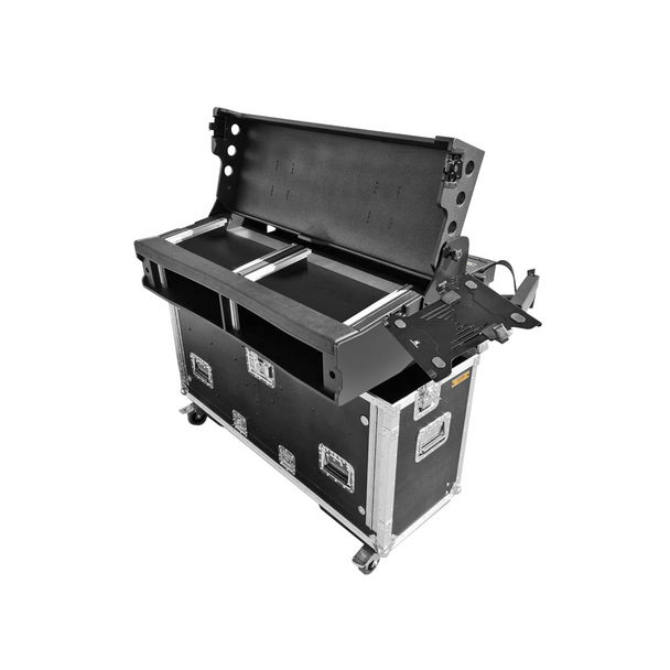 ProX WAVES eMotion LV1 Live Mixer Flip-Ready Hydraulic Console Easy Retracting Lifting Case with 2x 3U Rack Space by ZCASE