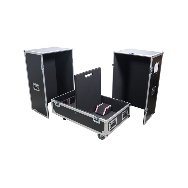 ProX Universal ATA Dual Speaker Flight Case for 2x QSC KW153 RCF TTL6-A and similar sizes 44x19x17 in.