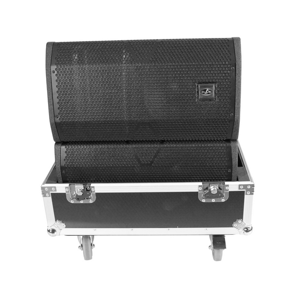 ProX Universal ATA Dual Speaker Flight Case fits 28x26x20 in. 2x RCF HDL28, DAS VANTEC 20A