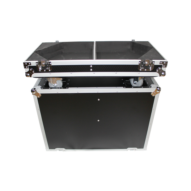 ProX Flight Case for Two RCF-TT25-A II High Definition Two-Way Speakers with 4 Inch Wheels
