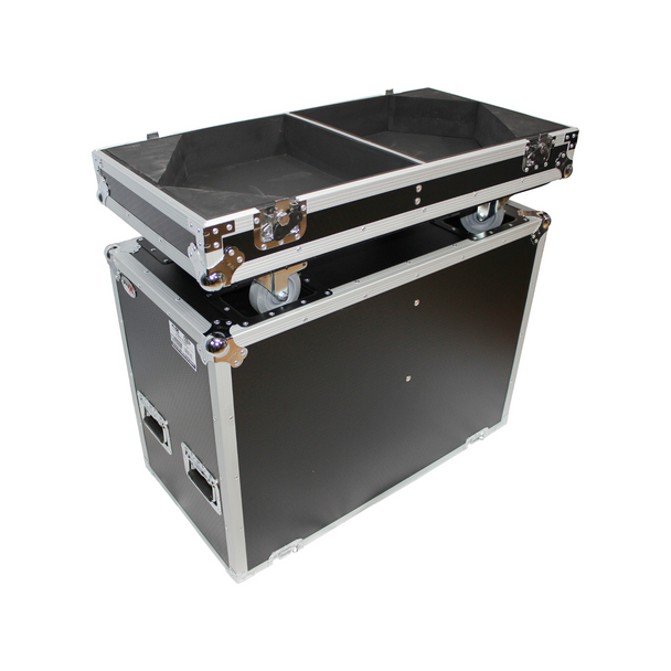 ProX Flight Case for Two RCF-TT25-A II High Definition Two-Way Speakers with 4 Inch Wheels