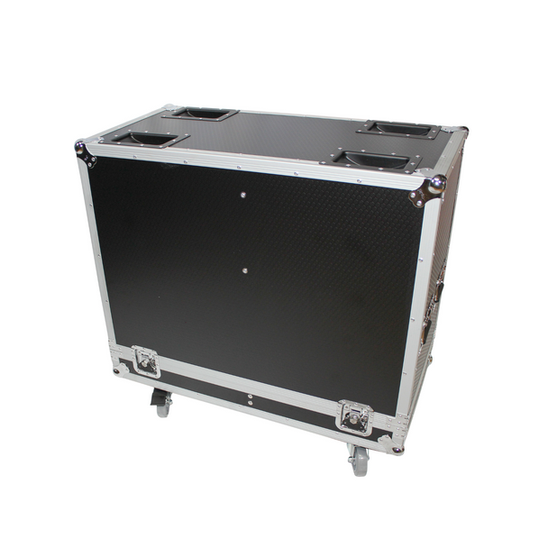 ProX Flight Case for Two RCF-TT25-A II High Definition Two-Way Speakers with 4 Inch Wheels