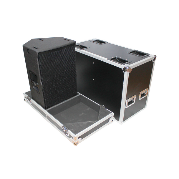 ProX Flight Case for Two RCF-TT25-A II High Definition Two-Way Speakers with 4 Inch Wheels