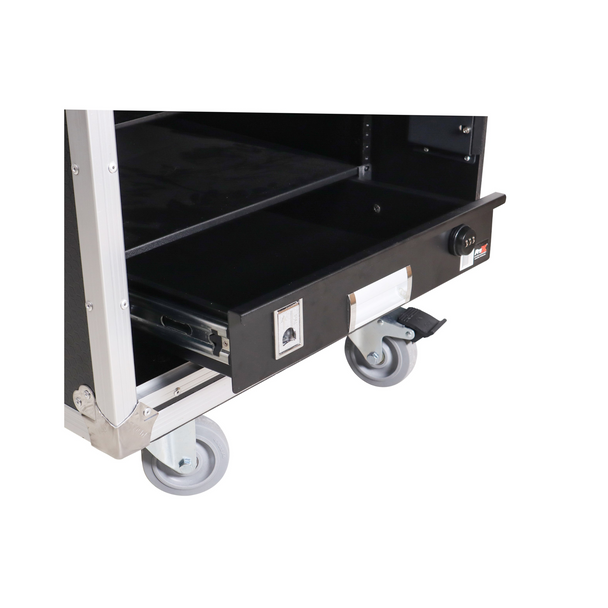 ProX 12U 24" Deep Vertical Rack to Rack Shock Mount Case with 2 Sliding Slam Doors & 4" Caster Wheels