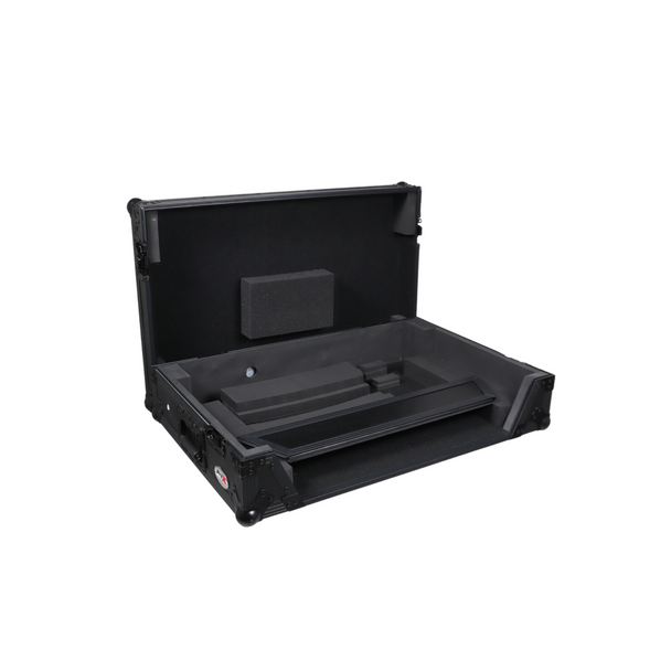 ProX ATA Flight Case ATA Flight Case For Pioneer DDJ-REV5 XDJ-RX3 DJ Controller with 1U Rack Space and Wheels Black Finish