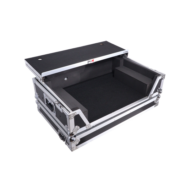 ProX ATA Style Flight Case for Pioneer DDJ-REV7 & DDJ-1000 SRT DJ Controller with 2U Rack Space Laptop Shelf Wheels LED kit
