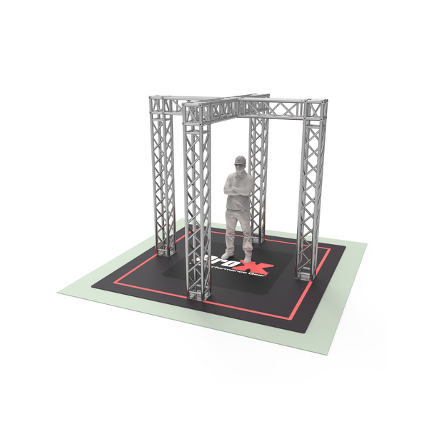 ProX XTP-999X Tradeshow Booth 9.42 W X 9.42 L X 9.20 FT H with X Shape Design in center - 2mm Heavy Duty Truss