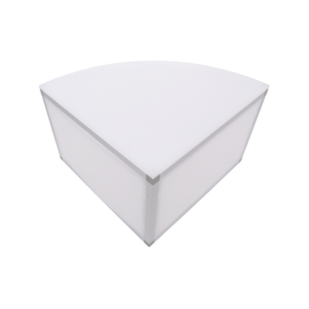 ProX XSA-2X2-16QR Lumo Stage Acrylic Platform 2'x2'x16" Rounded Cube Section Riser for LED Lighting Dance Floor - Includes (3) Side Panels 