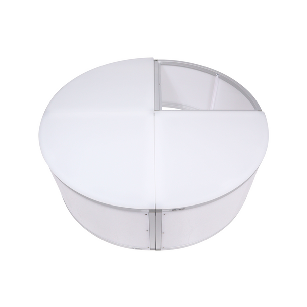 ProX XSA-2X2-16QR Lumo Stage Acrylic Platform 2'x2'x16" Rounded Cube Section Riser for LED Lighting Dance Floor - Includes (3) Side Panels 