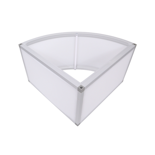 ProX XSA-2X2-16QR Lumo Stage Acrylic Platform 2'x2'x16" Rounded Cube Section Riser for LED Lighting Dance Floor - Includes (3) Side Panels 