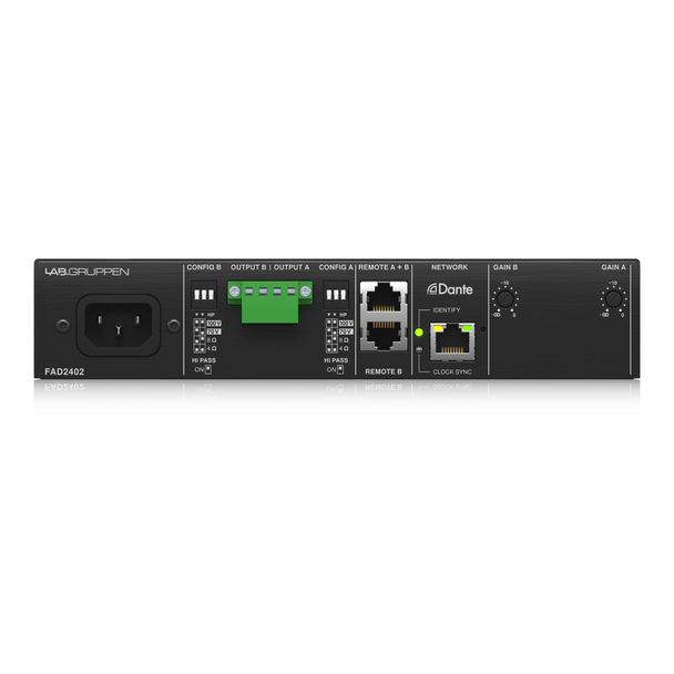 LAB GRUPPEN FA2402 Two-Channel 240W Commercial Amplifier with Direct-Drive Technology and Dante Networking