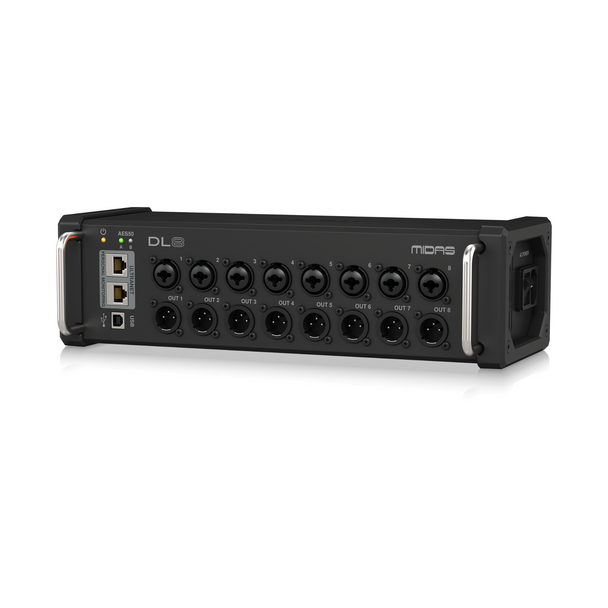 Midas DL8 PoE-Powered 8x8 Stage Box with Midas PRO Preamps