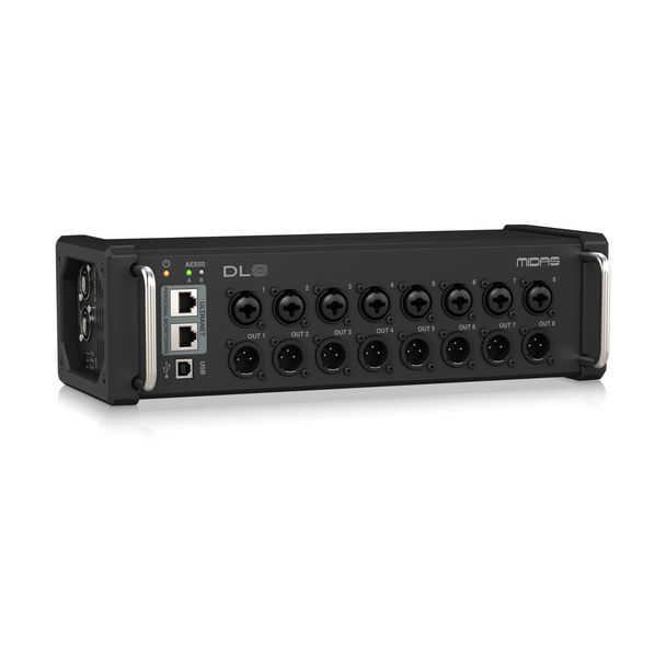 Midas DL8 PoE-Powered 8x8 Stage Box with Midas PRO Preamps