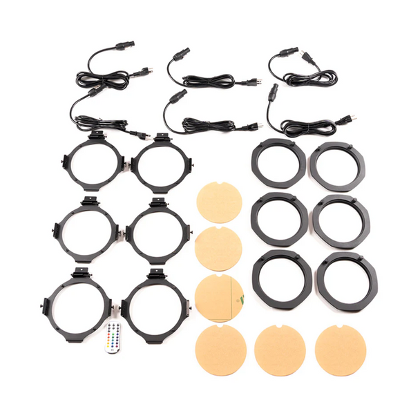 ADJ ElectraPix Par 7 Pak in a rechargable road case