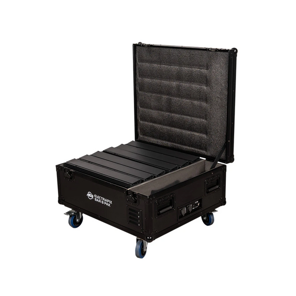 ADJ ELECTRAPIX BAR 8 PAK a rechargable road case 