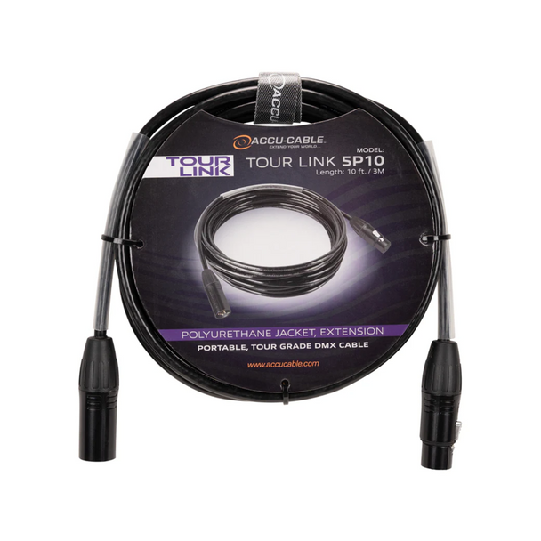 ADJ TOUR LINK 5P10 10FT Tour Grade DMX Data Cable
