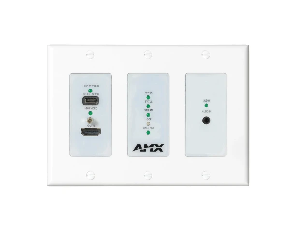 AMX NMX-ENC-N2615D-WP 4K60 MWC/Dante AV-A Encoder Wallplate (US & UK/EU)