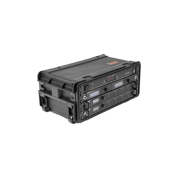 SKB 3i-4U11-W 4U Injection Molded 11" Deep Rack w/Wheels, Black