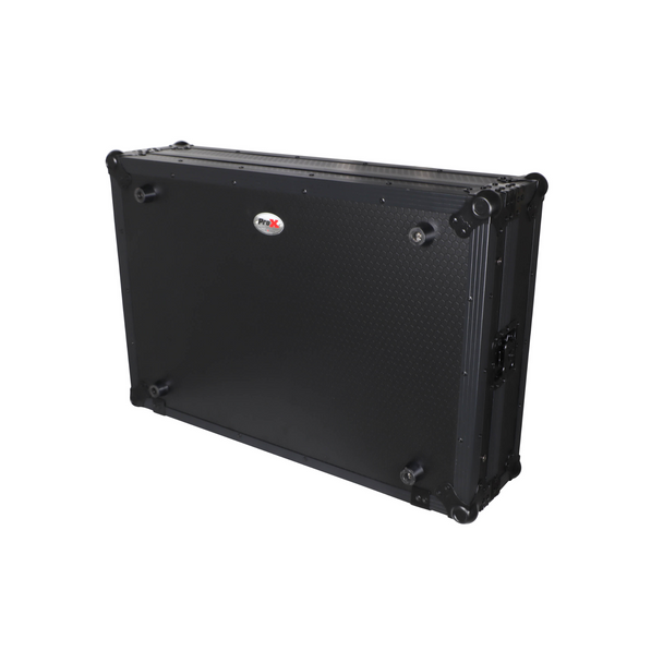ProX XS-FLX10 LTBL Pioneer DDJ-FLX10 or DDJ-GRV6 with Sliding Laptop Shelf ATA Flight Style Road Case Black Finish Slim Case