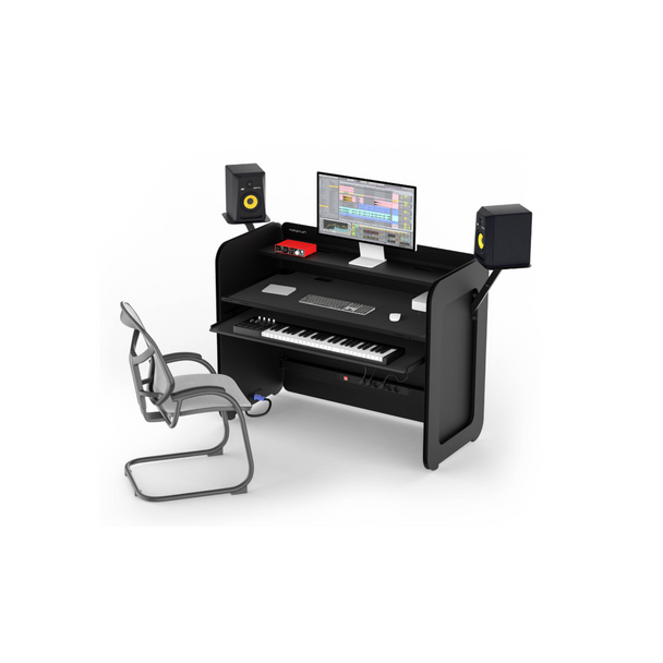 ProX XFH-CUBE BLK Humpter Cube Professional Compact DJ Workstation in Black