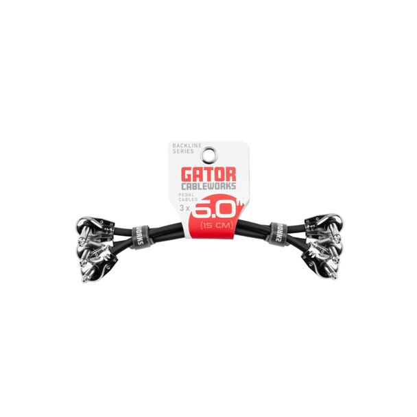 Gator Cases 3-Pack of 6 Inch RA to RA Patch Cables