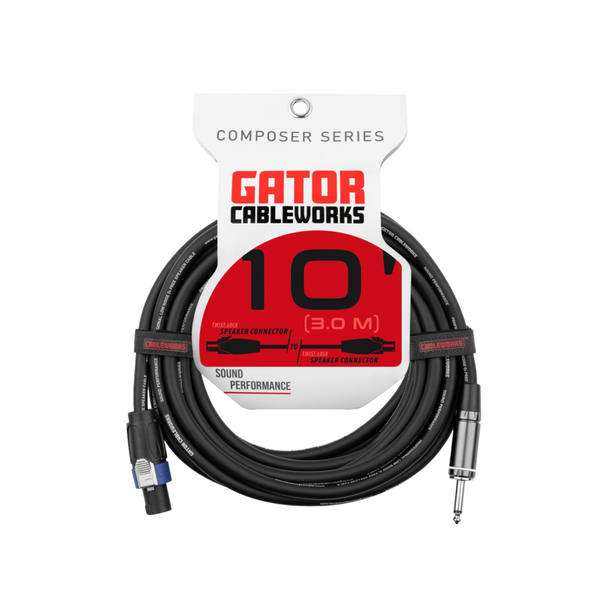 Gator Cases GCWC-SPK-10-1TL 10 Foot TS to Twist Lock Connector Speaker Cable
