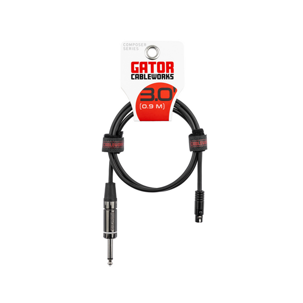 Gator Cases Composer Straight Wireless Instrument Cable – 3 foot