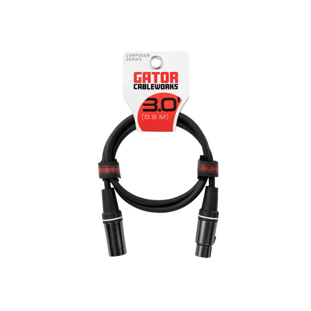 Gator Cases GCWC-XLR-03 3 Foot XLR Microphone Cable